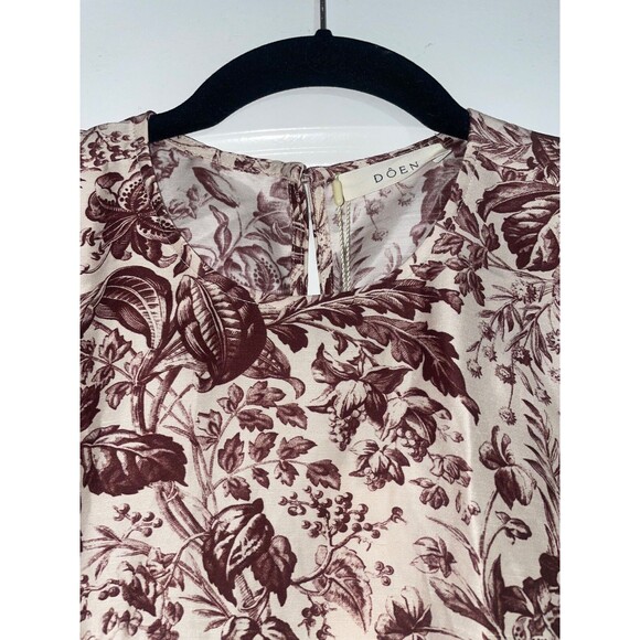 Doen Women’s Belina Linen Dress Toile Botanique size S NWT ALine Shift 60s Rare - Picture 6 of 12